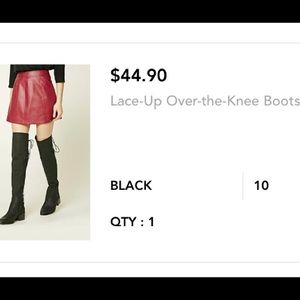 Black lace up over the knee boots (🆓🆓)